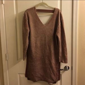 🖤V neck side slit Tunic Sweater💋